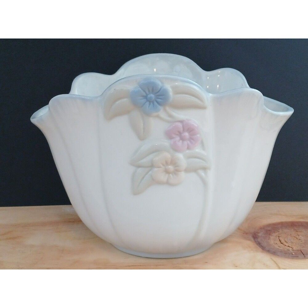 FTD Vintage 1992 Ceramic Floral Vase "Especially for You" Spring Easter Decor